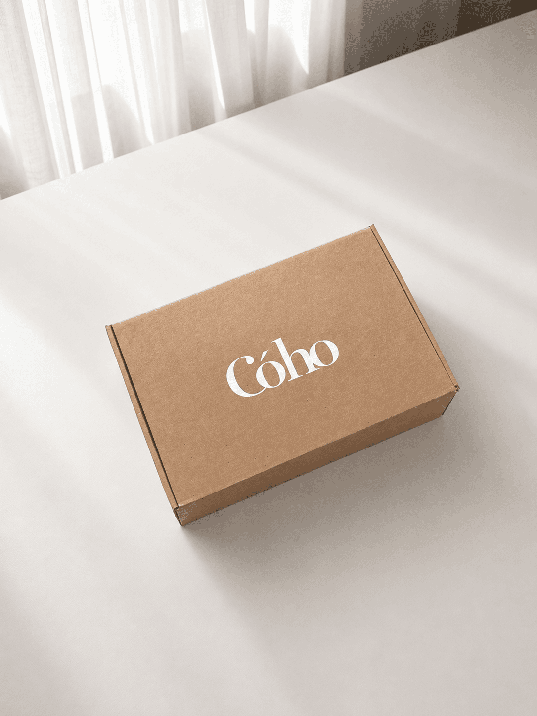 Фирменная коробка Cóho, в которой отправляем заказы