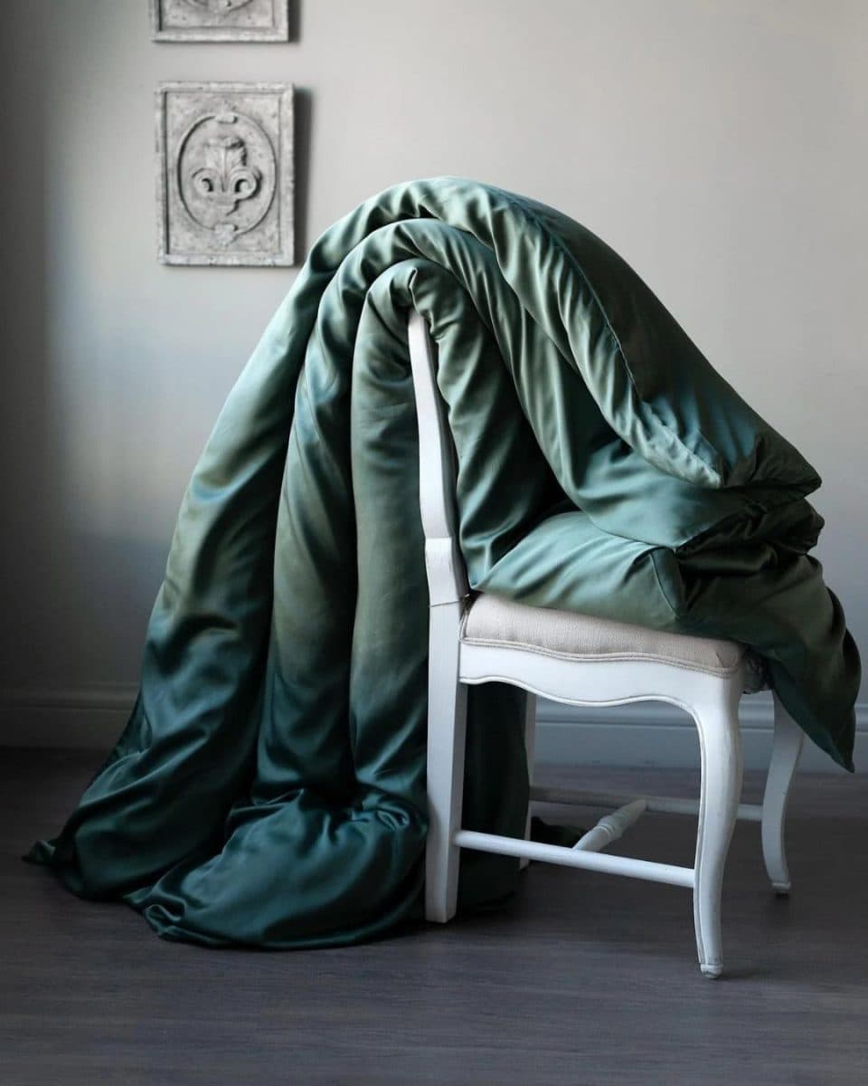 Пододеяльник, тенсель, хаки — SALE