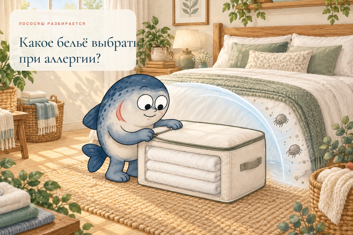Маскот Coho убирает постельное бельё подальше от пылевых клещей и аллергенов в чистой спальне