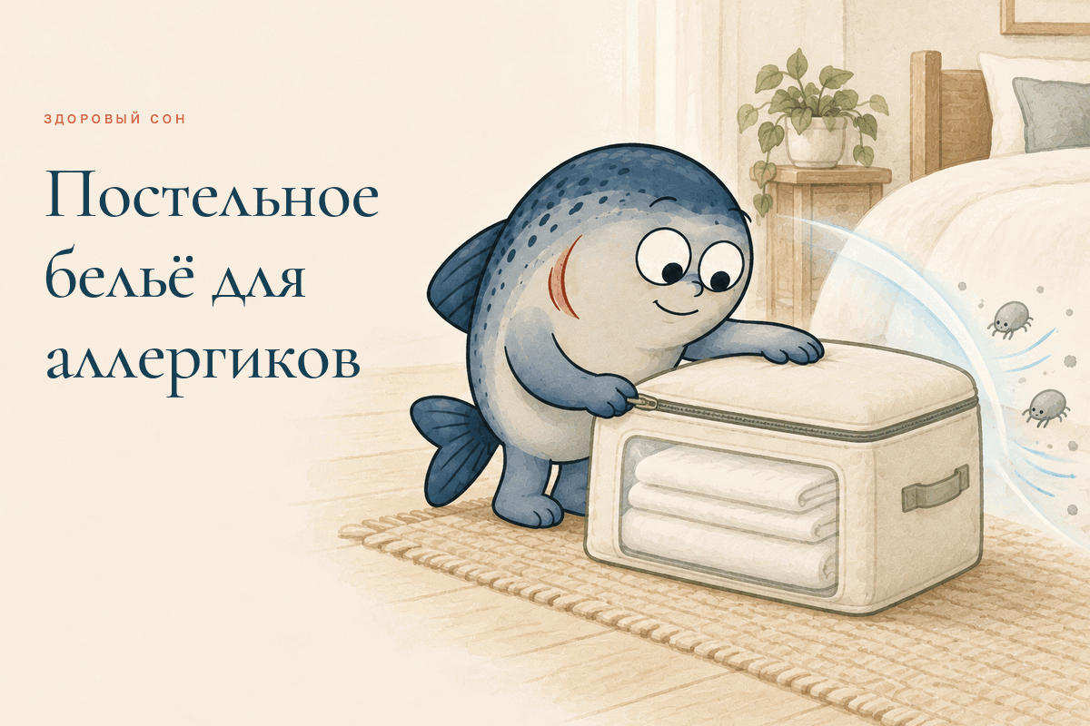 Маскот Coho убирает постельное бельё подальше от пылевых клещей и аллергенов в чистой спальне