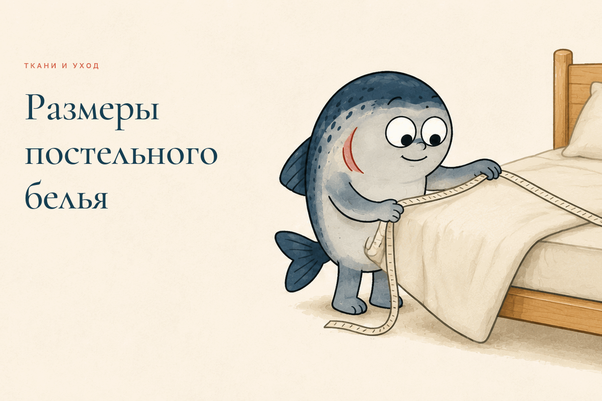 Маскот Coho измеряет кровать и постельное бельё мягкой рулеткой