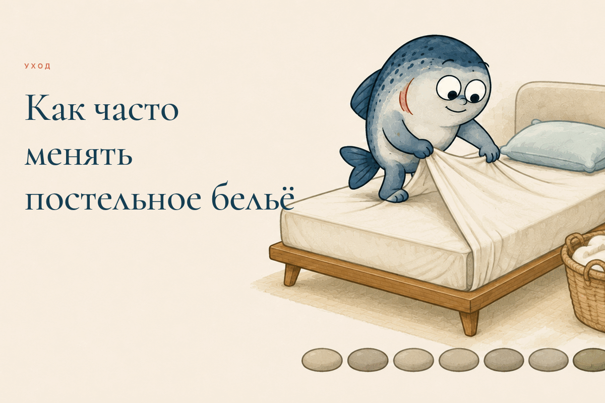 Маскот Coho меняет простыню и отмечает недельный цикл ухода